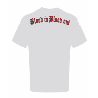 T-Shirt "blood in blood out" / weiß