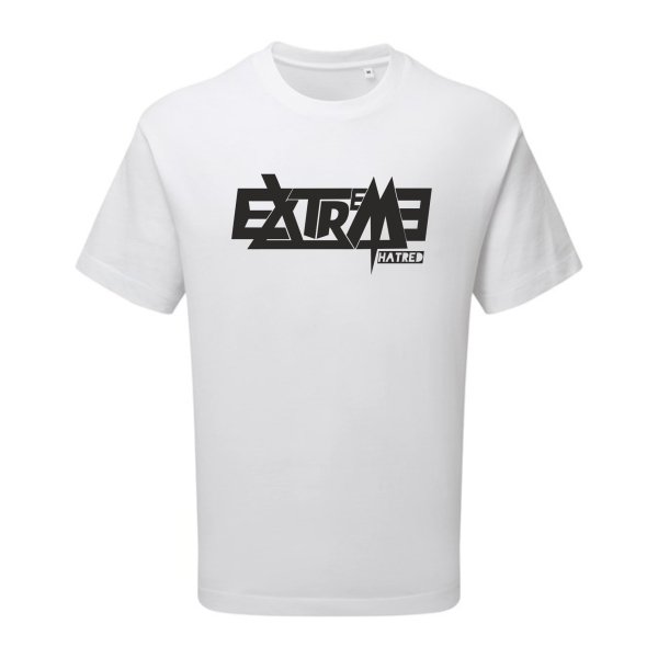 T-Shirt "extreme hatred" / weiß