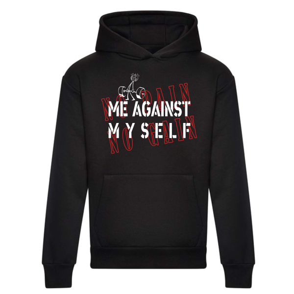 Hoodie "no pain no gain" / schwarz