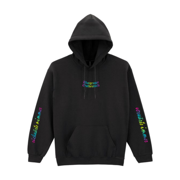 Hoodie Blutgruppe Ostdeutsch "vorwärts immer rückwärts nimmer"